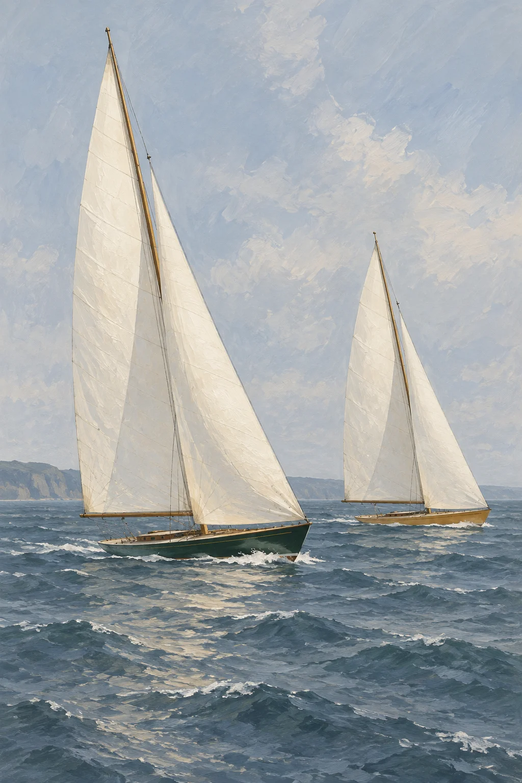Under Sail: sailing / colour study artwork